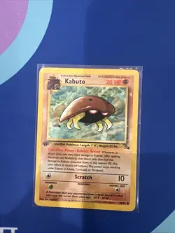 Kabuto 50/62 Fossil Regular 1st Edition Pokemon Card - Image 1