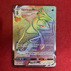 Pokemon Card - Inteleon VMAX 195/192 Pokemon Rebel Clash Rainbow Rare - M/NM - Image 1