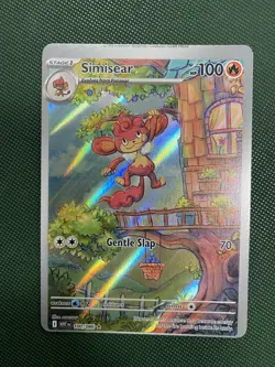 Simisear 100/086 White Flare Illustration Rare Pokemon TCG Card ERROR OC MISCUT - Image 1