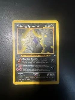 Pokemon Neo Destiny 1st Edition Shining Tyranitar Holo Card 113/105 HP - Image 1
