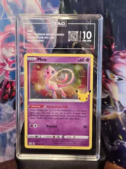 Pokemon TCG Mew Holo Rare Card 11/25 Celebrations TAG 10 🔥SCORE of 961🔥 - Image 1
