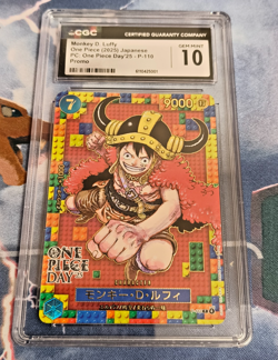 CGC Gem Mint 10 One Piece Day '25 Promo Monkey D. Luffy Japanese Card Game OPG - Image 1
