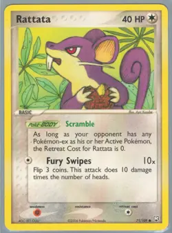 Pokemon Rattata Ex Team Rocket Returns Set Card 71/109 - Image 1