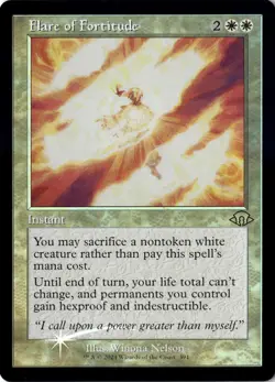 Flare of Fortitude Retro Frame Modern Horizons 3 Foil NM Magic MTG R 391 - Image 1