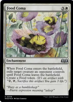 Food Coma Wilds of Eldraine Foil NM Magic MTG U 308 - Image 1