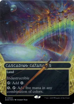 Cascading Cataracts Borderless Foil 0005 Edge of Eternities Stellar Sights MTG - Image 1