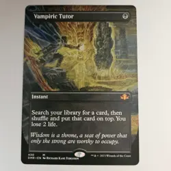 Vampiric Tutor Borderless Dominaria Remastered 430 LP MTG Magic the Gathering - Image 1