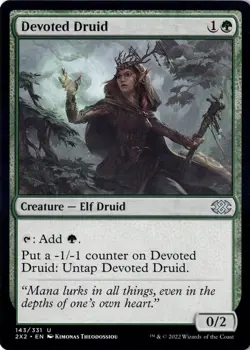 Devoted Druid 143 Double Masters Regular NM Magic MTG - Image 1