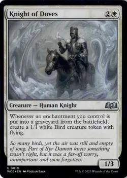 Knight of Doves Wilds of Eldraine Foil NM Magic MTG U 19 - Image 1