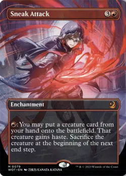 Sneak Attack Anime Borderless Wilds of Eldraine: Enchanting Tales Normal NM MTG - Image 1