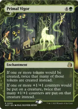 Primal Vigor Wilds of Eldraine: Enchanting Tales Normal NM Magic MTG R 59 - Image 1