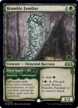 Bramble Familiar (Showcase) Wilds of Eldraine Foil NM Magic MTG R 283 - Image 1