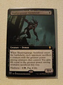 Shadowgrange Archfiend (Extended Art) Commander: Innistrad: Crimson Vow Regular - Image 1