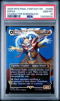 2025 MTG FINAL FANTASY #0398 KEFKA, COURT MAGE/KEFKA, RULER OF RUIN PSA 10 - Image 1