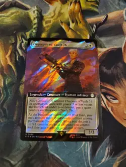 MTG Overseer Of Vault 76 Extended Art Surge Foil Universes Beyond Fallout - Image 1