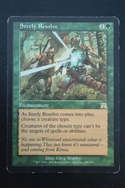 Magic The Gathering MTG STEELY RESOLVE Onslaught MP Moderately Played - Image 1
