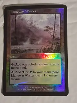 Llanowar Wastes: 2001 Magic the Gathering - Apocalypse Foil - Image 1