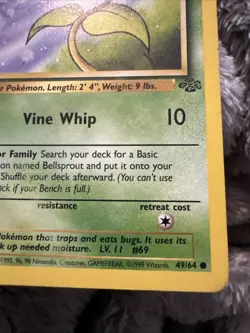 Pokemon TCG Bellsprout Jungle 1st Edition Common Card 49/64 LP - Image 5