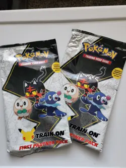 ✅Pokemon Train On April Release First Partner Pack (3 oversize cards. 2 packs) 820650809620 - Image 1