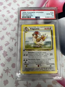 1999 Pokemon PSA 10 SPANISH Pidgeotto 22/102 Base Set 1st Edition - Image 1