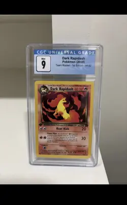 Dark Rapidash Pokemon (2000) Team Rocket - 1st Edition - 44/82 CGC 9 - Image 1