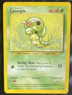 Pokemon TCG Caterpie Base Set 45/102 Regular - Image 1