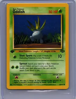 Oddish 58/64 Jungle Set Pokemon TCG Common 1st Edition - Image 1