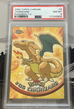 2000 Topps Chrome #6 Charizard Pokemon TV PSA 8 Near Mint - Mint (NM-MT) - Image 1
