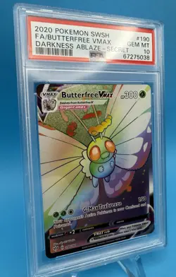 2020 Pokemon Butterfree VMAX Secret Darkness Ablaze 190/189 PSA 10 GEM MT 190 - Image 3