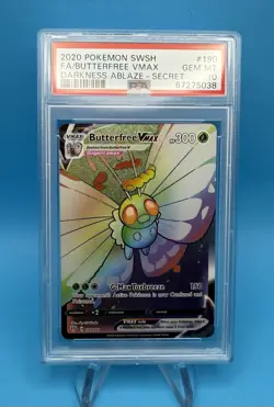 2020 Pokemon Butterfree VMAX Secret Darkness Ablaze 190/189 PSA 10 GEM MT 190 - Image 5