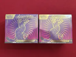 Pokemon Scarlet and Violet Base Set Miraidon Elite Trainer Box LOT OF 2 NEW - Image 1