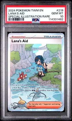PSA 10 LANA'S AID 219 SPECIAL ILLUSTRATION RARE 2024 POKEMON TWILIGHT MASQUERADE - Image 1