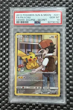 Pikachu - 241/236 - Cosmic Eclipse - PSA 10 - Full Art Secret Rare - Pokemon - Image 1