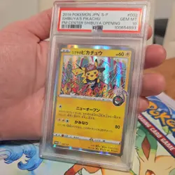 2019 POKEMON JPN S PROMO POKEMON CENTER SHIBUYA OPENING SHIBUYA'S PIKACHU PSA 10 - Image 1