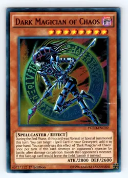 Yugioh Dark Magician of Chaos YGLD-ENC02 1st Edition Ultra Rare - LP 💎 - Image 1
