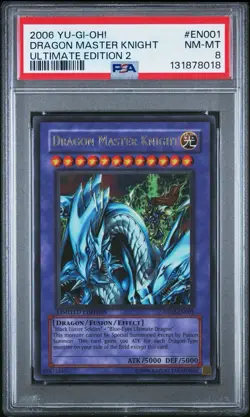 2006 Yu-Gi-Oh! Dragon Master Knight Ultimate Edition 2 UE02 Limited Ultra PSA 8 - Image 1