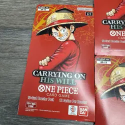 One Piece TCG Lot of (7) OP-13 Carrying On His Will, Sleeved Booster Pack - Image 4