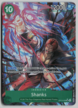 One Piece CCG Shanks OP13-028 Alt Art SR Carrying On His Will English - Image 1