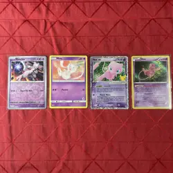 Pokemon Damaged Mew Card Lot of 4 Cards Please See Pictures for Condition - Image 1