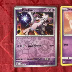 Pokemon Damaged Mew Card Lot of 4 Cards Please See Pictures for Condition - Image 2