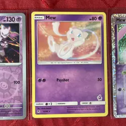 Pokemon Damaged Mew Card Lot of 4 Cards Please See Pictures for Condition - Image 3