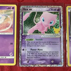 Pokemon Damaged Mew Card Lot of 4 Cards Please See Pictures for Condition - Image 4