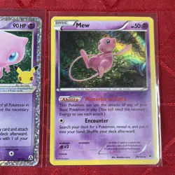 Pokemon Damaged Mew Card Lot of 4 Cards Please See Pictures for Condition - Image 5