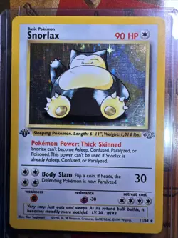 1999 Snorlax Holo 1st Edition #11/64 Jungle Pokemon (EX+) Rare Card - Image 1