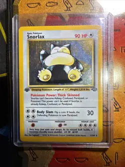 1999 Snorlax Holo 1st Edition #11/64 Jungle Pokemon (EX+) Rare Card - Image 5