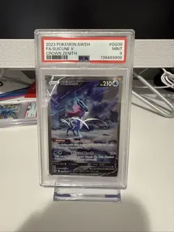 Pokemon Crown Zenith Galarian Gallery Suicune v Ultra Rare Card GG38/GG70 PSA 9 - Image 1