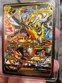 Pokemon Black Foil Fan Art Kyurem The Ultimate Dragon Lord GX Collector Card - Image 4