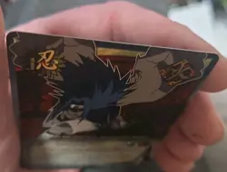 2002 Naruto TCG CCG Sasuke Uchiha Card Super Rare Foil English Near Mint RARE - Image 2