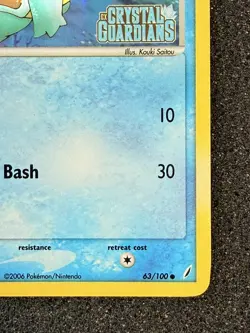 Squirtle 63/100 Reverse Holo Crystal Guardians Pokemon Card 2006 STAMPED - MINT - Image 5