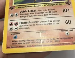 Holo Rare Flareon First Edition 3/64 HP Jungle Set Pokemon Card - Image 4